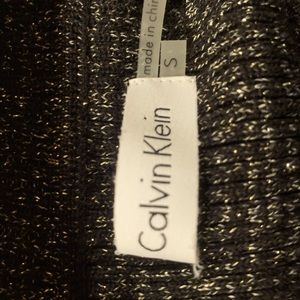 Calvin Klein shimmery black sweater dress!